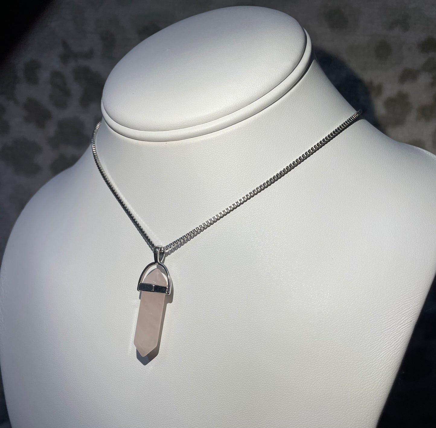 Rose Quartz Point Necklace