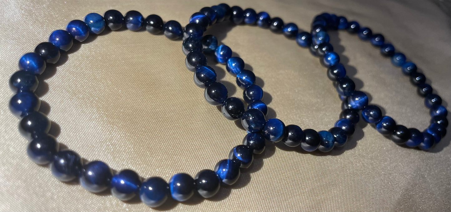 Beaded Blue Tigers Eye
