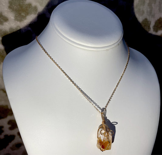 Raw Citrine Pendant