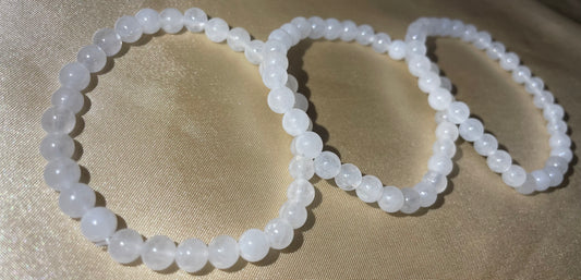 Beaded White Jade