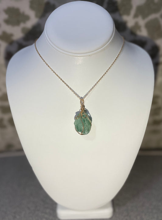 Raw Fluorite Pendant
