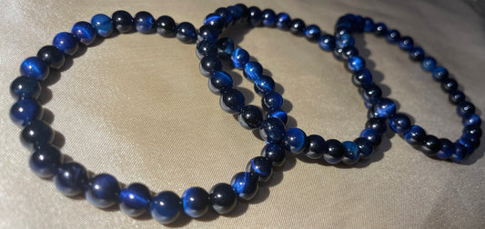 Beaded Blue Tigers Eye